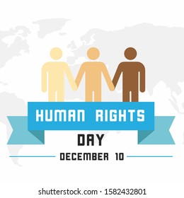 Vector illustration of Human Rights Day