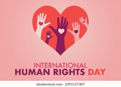 Vector illustration of Human Rights Day background.