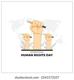 Vector illustration of Human Rights Day social media template