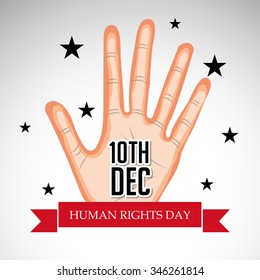 Vector illustration of Human Rights Day background.