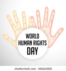 Vector illustration of Human Rights Day background.