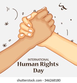 Vector illustration of Human Rights Day background.