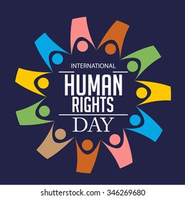 Vector illustration of Human Rights Day background.