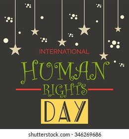 Vector illustration of Human Rights Day background.