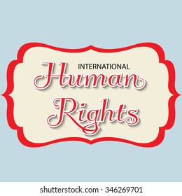 Vector illustration of Human Rights Day background.
