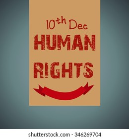Vector illustration of Human Rights Day background.