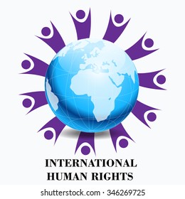 Vector illustration of Human Rights Day background.