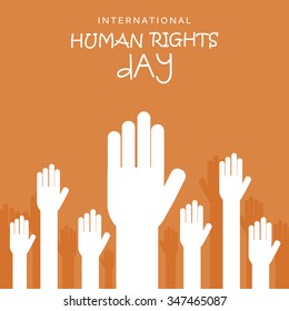Vector illustration of Human Rights Day background.