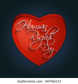 Vector illustration of Human Rights Day background.