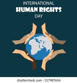 Vector illustration of Human Rights Day background