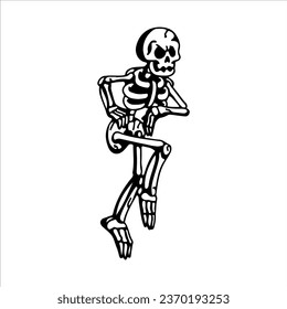 vector illustration of human skeleton bones