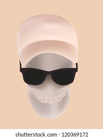 Vector illustration of human skull