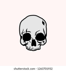 Vector Illustration of a human skull