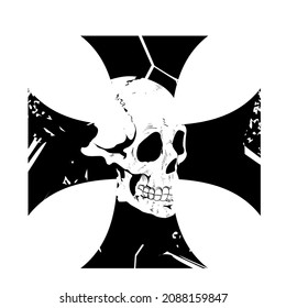 Design PNG E SVG De Ilustração De Caveira Assustadora Para Camisetas