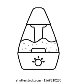 Vector illustration of humidifier and machine icon. Web element of humidifier and appliance stock symbol for web.