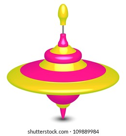 Vector illustration of humming-top