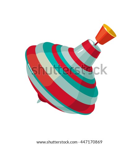 vector illustration of Humming-top isolate on white background