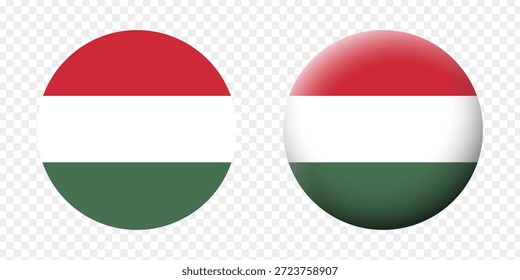 Vektorgrafik der ungarischen Flagge auf transparentem Hintergrund