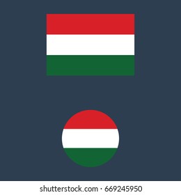 vector illustration of Hungary flag sign symbol