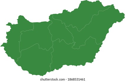 vector illustration of Hungary map