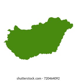 vector illustration of Hungary map