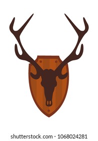 Vector illustration of a Hunting Antlers Trophy