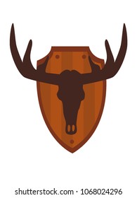 Vector illustration of a Hunting Antlers Trophy