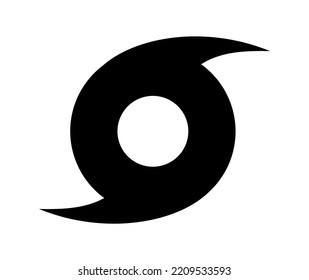 Vector illustration of Hurricane symbol icon on white background.