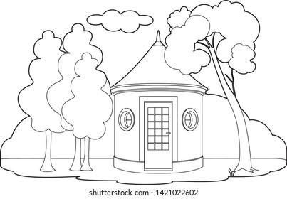Vector illustration of a hut, EPS 10 file