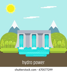 Vector illustration of hydro energy