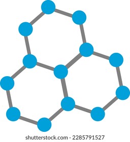 Vector illustration of hydrocarbon molecules. Atomic formation. Chemistry symbol. Chemical substance.