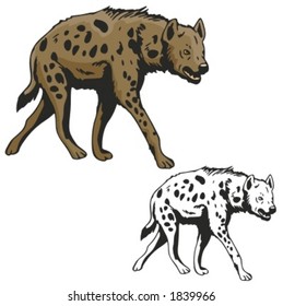 Vector illustration of a hyena.