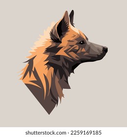 vector illustration of a hyena