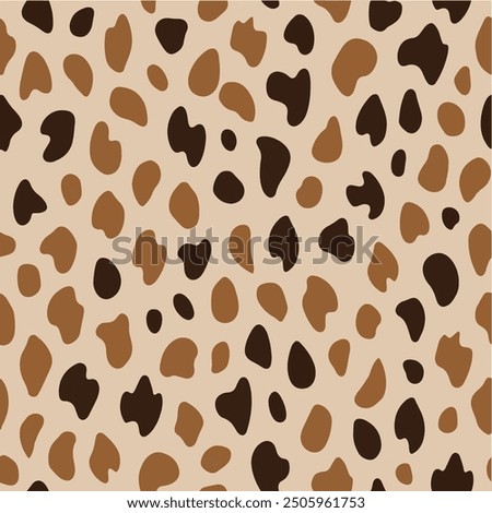 Vector illustration of a hyena fur pattern in beige and dark brown.
