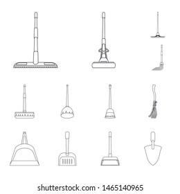 Vector illustration of hygiene and clean logo. Set of hygiene and mopping vector icon for stock.