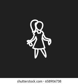 Vector Illustration Of Hygiene Symbol On Chores Outline. Premium Quality Isolated Beauty Element In Trendy Flat Style.