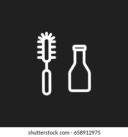 Vector Illustration Of Hygiene Symbol On Cleanser Outline. Premium Quality Isolated Tools Element In Trendy Flat Style.