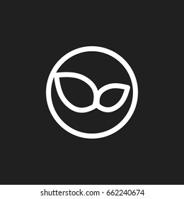 Vector Illustration Of Hygiene Symbol On Organic Production Outline. Premium Quality Isolated Leaves Element In Trendy Flat Style.