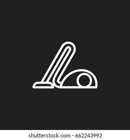 Vector Illustration Of Hygiene Symbol On Vacuum Cleaner Outline. Premium Quality Isolated Hoover Element In Trendy Flat Style.