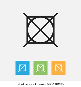 Vector Illustration Of Hygiene Symbol On No Laundromat Outline. Premium Quality Isolated Attention Element In Trendy Flat Style.