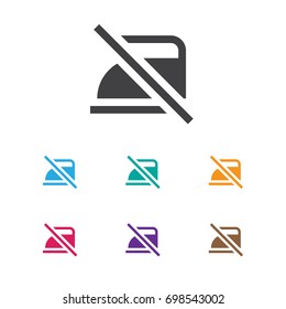 Vector Illustration Of Hygiene Symbol On Do Not Iron Icon. Premium Quality Isolated Warning Element In Trendy Flat Style.