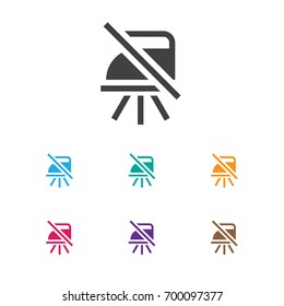 Vector Illustration Of Hygiene Symbol On Caution Icon. Premium Quality Isolated Notice Element In Trendy Flat Style.