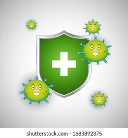 ilustración vectorial protección higiénica contra virus, gérmenes y bacterias.