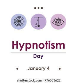 vector illustration for hypnotism day in January