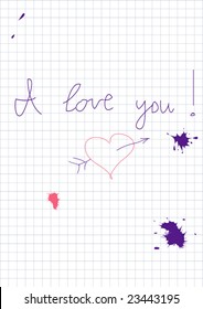 vector illustration "I love you"