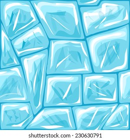 Vector illustration of ice brick seamless pattern