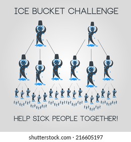 vector illustration Ice Bucket Challenge