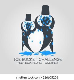 vector illustration Ice Bucket Challenge