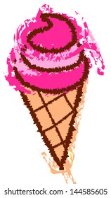 Vector illustration of an ice cream