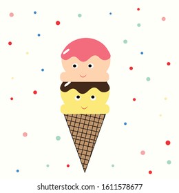 vector illustration of ice cream